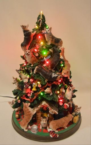 Danbury Corgi Dog Christmas Tree Lighted Figurine Retired Rare Please Read