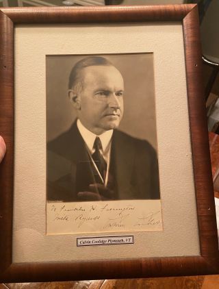 Calvin Coolidge Signed Photograph Jsa Authenticated 30th Us President