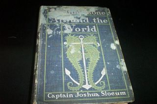 Joshus Slocum Signed Book Sailing Alone Around The World