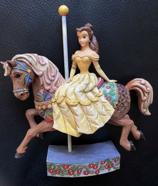 Jim Shore Disney Princess Of Knowledge Belle Carousel Horse 4011744 Beauty Beast