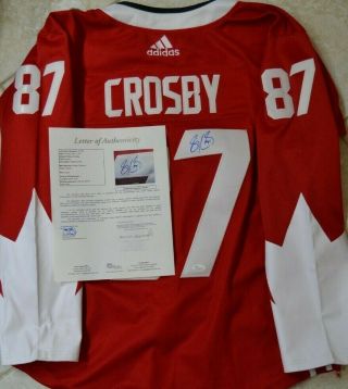 Sidney Crosby Signed Canada Wch Jersey W Jsa Loa Z43287 Pittsburgh Penguins