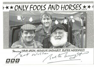 Buster Merryfield.  Uncle Albert Signed Only Fools And Horses Cast Card