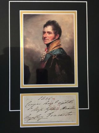 1st Marquess Of Anglesey - Battle Of Waterloo Officer - Signed Colour Display