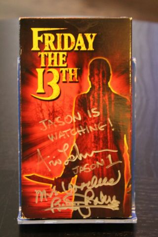 Friday The 13th Signed Vhs Tape - Betsy Palmer,  Ari Lehman Signed - Jsa Cert