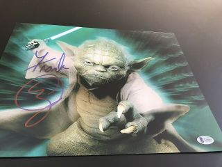 Frank Oz Signed Autograph 11x14 Photo Star Wars Yoda Lucas Ford Beckett Bas X7