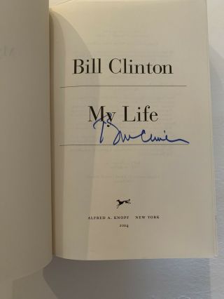 President Bill Clinton Signed My Life 1st Edition Hardback Autobiography 2