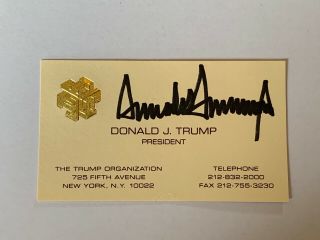 Donald Trump Signed Autographed Business Card W/chinese Back,  Pre - President 2004