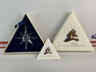 1995 Swarovski Crystal Holiday Christmas Star Snowflake Ornament - Orig Box