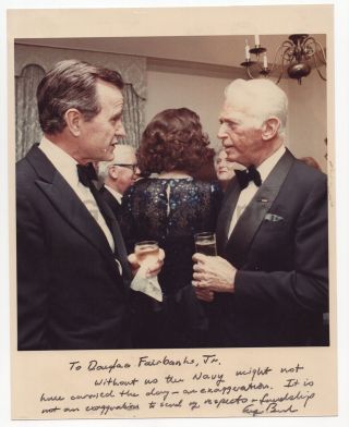 George H.  W.  Bush - Signed 8x10 Inscribed To Douglas Fairbanks Jr.