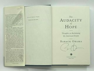 President Barack Obama Signed The Audacity Of Hope Book Autographed Jsa Loa Auto