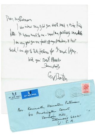 Cecil Beaton - Beaton By James Danziger With Autograph Letter Signed