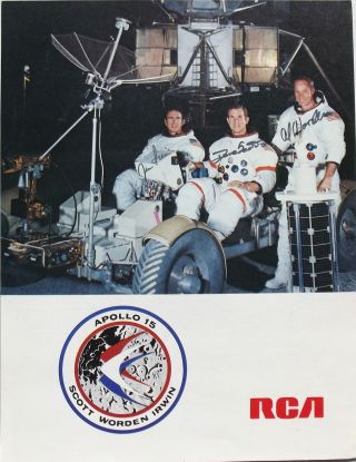 Apollo 15 Crew Signed Lithograph Scott,  Irwin & Worden Zarelli Authenticated