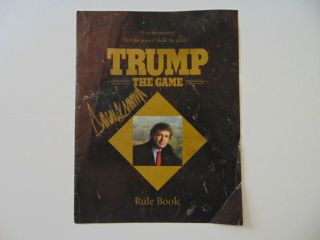 One Of A Kind " 45th U.  S.  President " Donald Trump Signed Game Rule Book