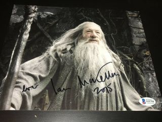 Ian Mckellen Signed Autograph 8x10 Photo Gandalf Lord Of The Rings Beckett Bas F