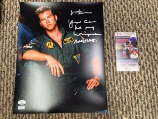 Val Kilmer Iceman From Top Gun Autographed 11x14 Photo Jsa Celebrity E