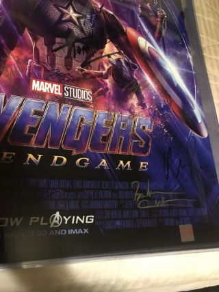 Avengers Endgame Autographed Cast Signed Premiere Poster Chadwick Boseman LOA 3