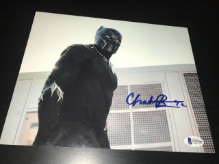 Chadwick Boseman Signed Autograph 8x10 Photo Black Panther Marvel Beckett D