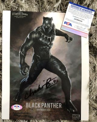 Chadwick Boseman Signed Autograph 8x10 Photo Black Panther Psa/dna Authentic