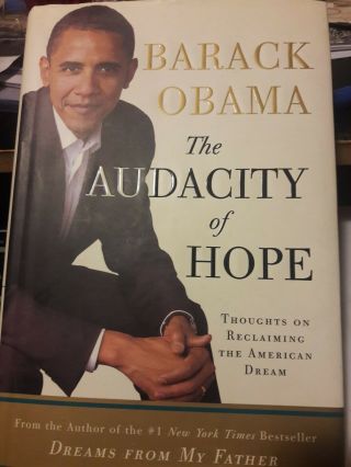 Barack Obama Signed Hardcover The Audacity Of Hope Book White House Seal Letter