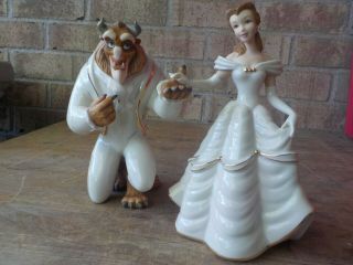 Lenox Disney Beauty & The Beast My Heart My Hand Figurine Set
