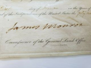 President James Monroe & Supreme Court Justice Mclean Signed 1823 Document