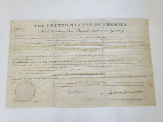 President James Monroe & Supreme Court Justice McLean signed 1823 document 2