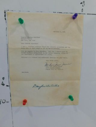 1964 - Wwii 5 - Star Army General Douglas Mac Arthur Hand Signed Letter.