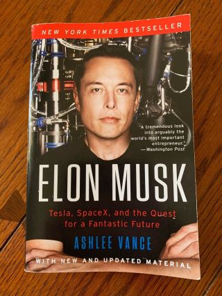 Elon Musk By Ashlee Vance Signed By Elon Musk Tesla Space X