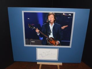 Paul Mccartney Authentic Signed Autograph Display The Beatles