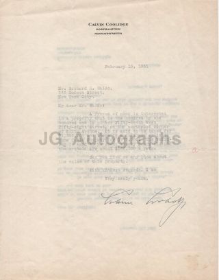 Calvin Coolidge - 30th U.  S.  President - Signed Letter (tls),  1931