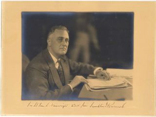 Franklin D Roosevelt Signed Autographed 11x14 Harris & Ewing Photo Beckett Bas