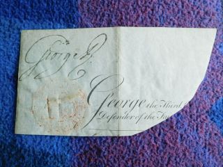 King George Iii - Signature