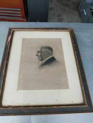 A 2nd Signed Autographed Photo Of President Harding