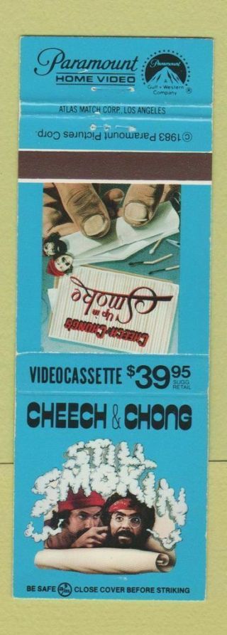 Matchbook Cover - Cheech And Chong Up In Smoke Movie Offer Flashdance