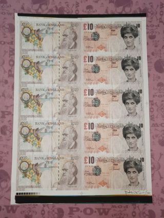Banksy Di - Faced Tenners (artist Proof) Pictures On Walls Signed Pest