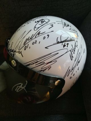 22 Winners Signed Helmet Indianapolis Indy 500 Mario Andretti Aj Foyt Al Unser