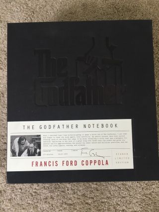 The Godfather Notebook Signed Limited Edition - Francis Ford Coppola Autographed