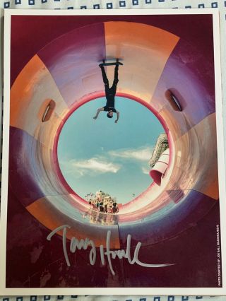 Tony Hawk Autographed 8.  5x11” Print Tony Hawk Foundation Only 2000 Rare