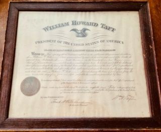 William H.  Taft Signed Autograph - Postmaster General Appointment