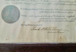 William H.  Taft Signed Autograph - Postmaster General Appointment 2