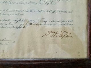 William H.  Taft Signed Autograph - Postmaster General Appointment 3