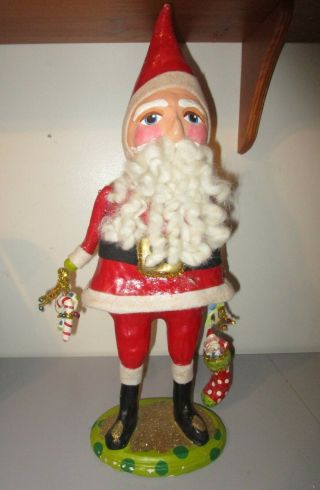 Penny Mcallister Folk Art Santa Claus Large 20 " Christmas Figurine Rare