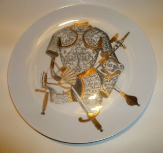 Piero Fornasetti Armature Dinner Plate Number 1
