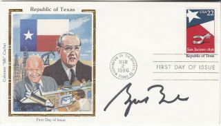 George W Bush Jr Hand Signed 1986 Fdc Cover \ Autographed \ Republic Texas Fdoi