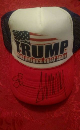 Donald Trump And Mike Pence Autographed Make America Great Again Hat (maga)