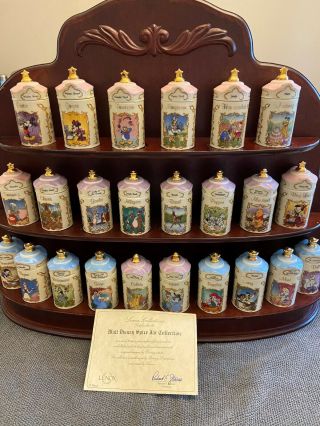 Lenox Disney Spice Jar Set Of 24 Spice Jars And Wooden Display Rack From 1995