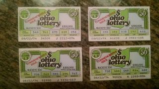 " First Week " Issued Ohio Lottery Tickets - Very 1st Ones