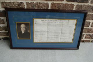 President John Quincy Adams July 7,  1827 Delaware Ohio Land Grant