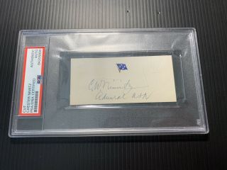 Admiral Chester Nimitz Signed Autographed Psa/dna Psa Us Navy Bold Signature
