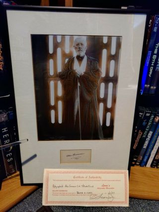 Star Wars Sir Alec Guinness Autographed Obi Wan Kenobi Picture.